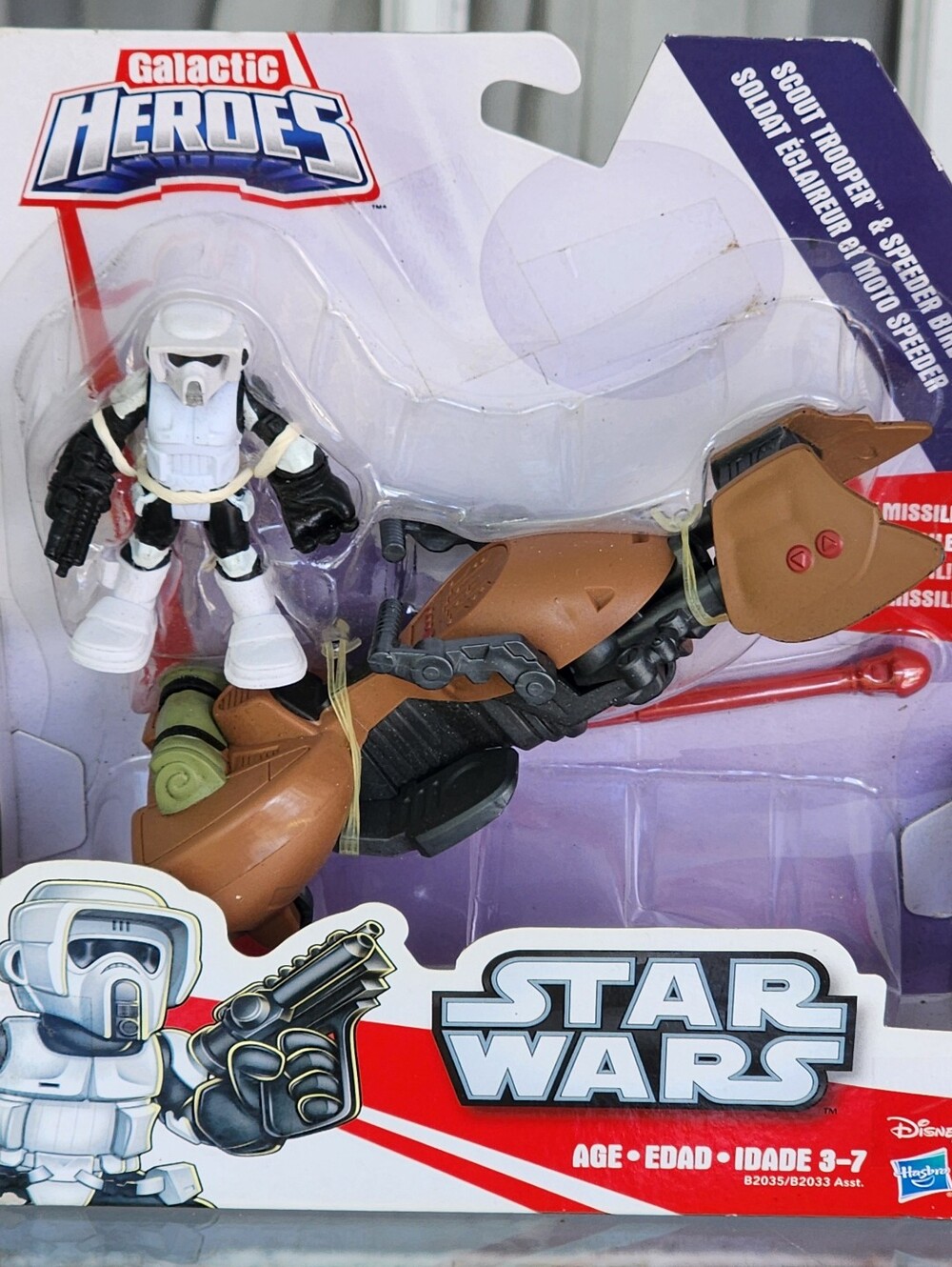 New Disney Hasbro Star Wars Galactic Heroes Scout Trooper & Speeder Bike